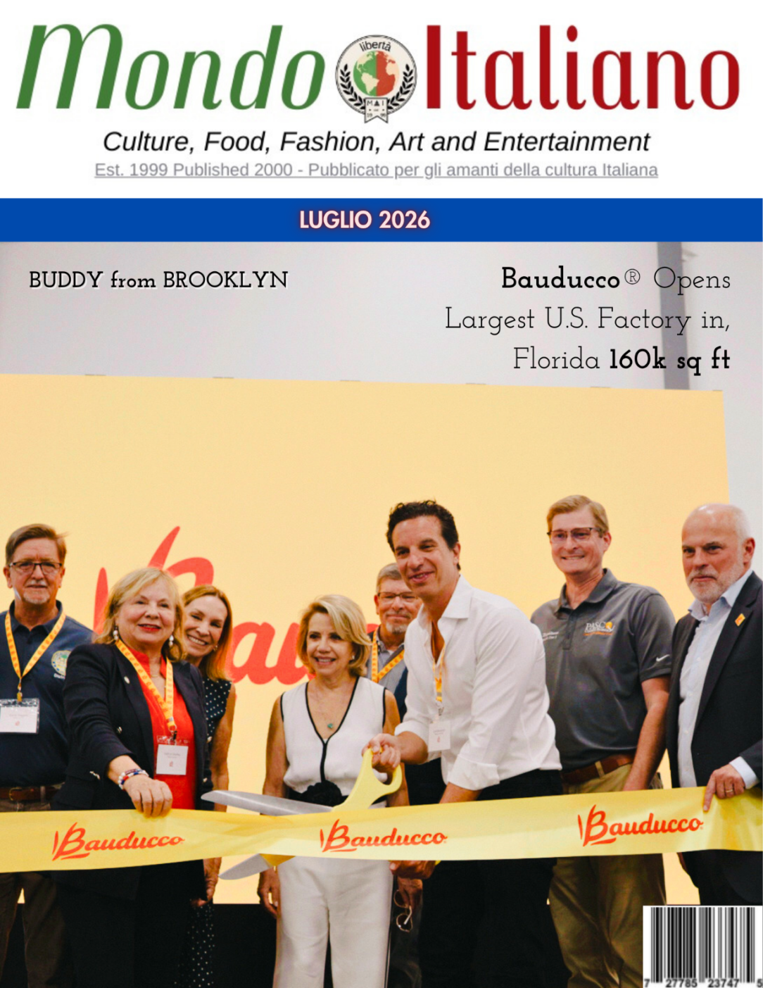 Mondo Italiano Magazine July 2026 Issue - Bauducco on the Cover